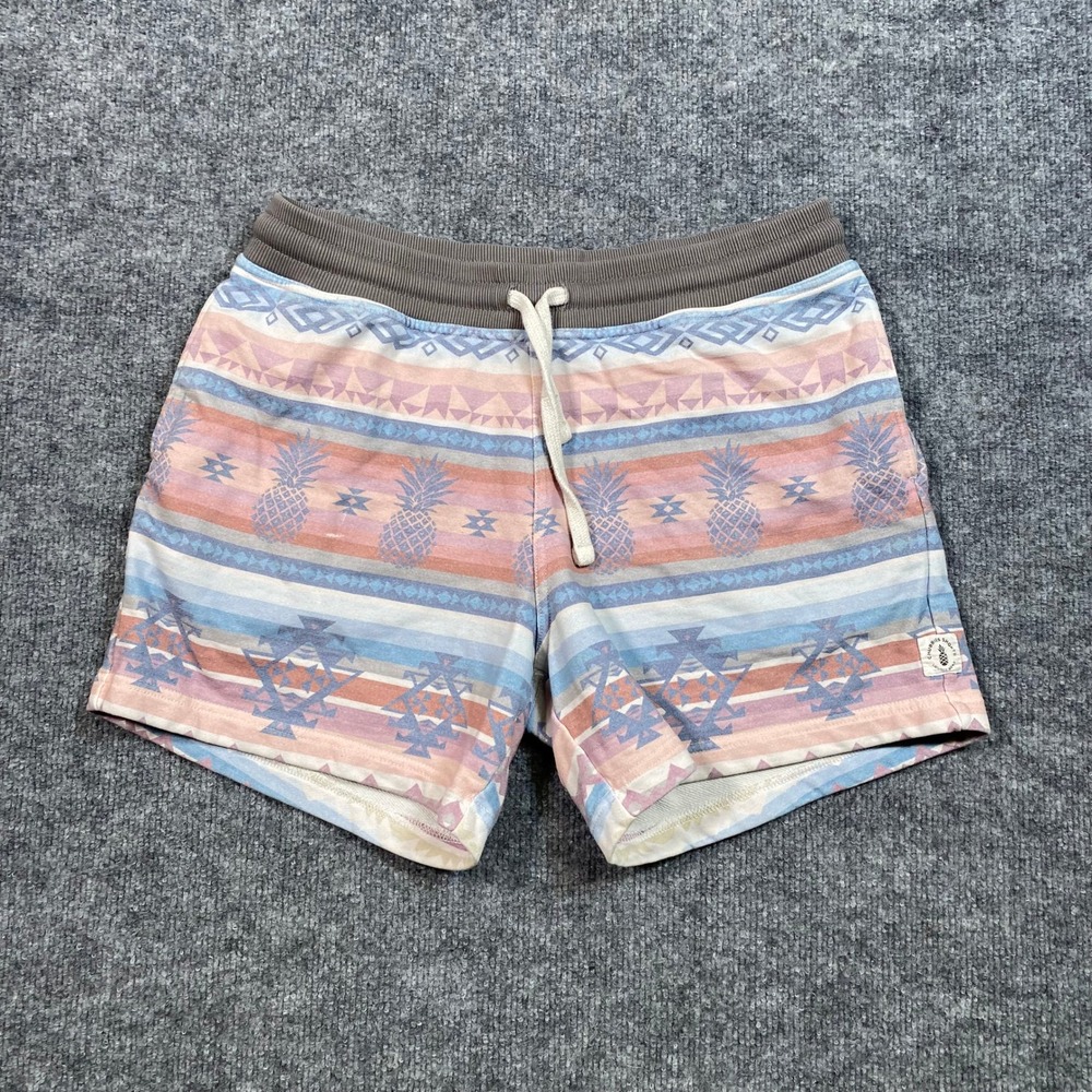 Chubbies Mens Medium Lounge Shorts Pineapple Geometric Pastel French Terry 5.5in
